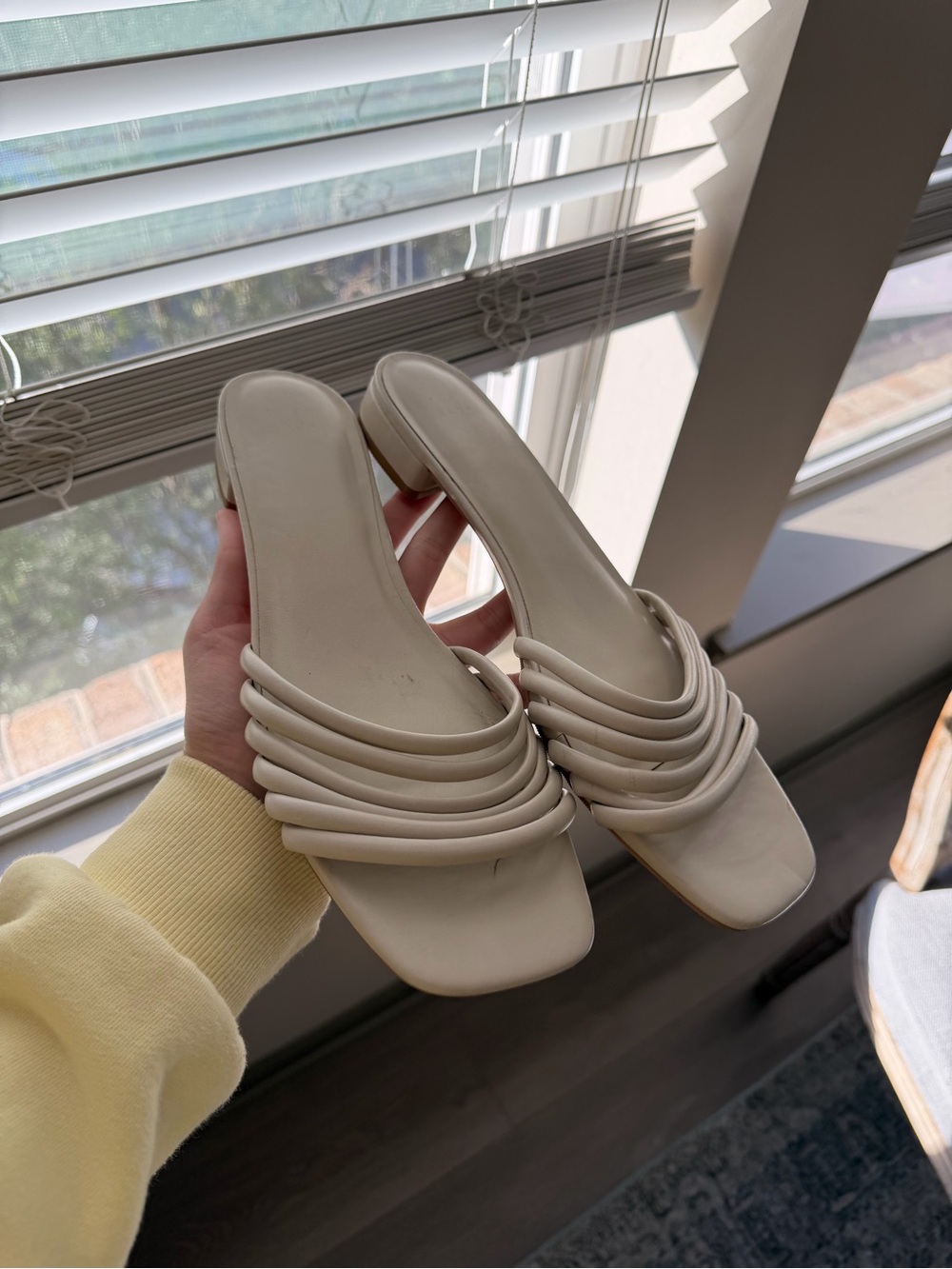 a new day Cream Multi-Strap Slide Sandals